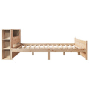 Cama con estantería sin colchón madera maciza de pino 120x190cm V2168 Vetonek