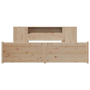 Cama con estantería sin colchón madera maciza de pino 180x200cm V2304 Vetonek