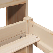 Cama con estantería sin colchón madera maciza de pino 90x190 cm V2441 Vetonek