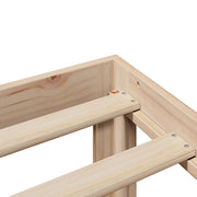 Cama con estantería sin colchón madera maciza de pino 90x200 cm V4476 Vetonek