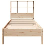 Cama con estantería sin colchón madera maciza de pino 90x200 cm V6661 Vetonek