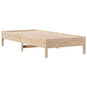 Cama con estantería sin colchón madera maciza de pino 90x200 cm V6661 Vetonek