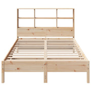 Cama con estantería sin colchón madera maciza de pino 120x190cm V6753 Vetonek