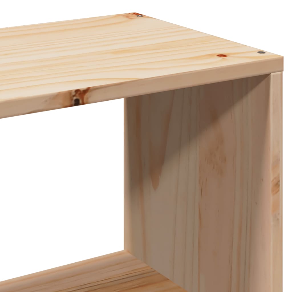 Cama con estantería sin colchón madera maciza de pino 120x190cm V6753 Vetonek