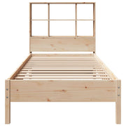 Cama con estantería sin colchón madera maciza de pino 90x190 cm V6784 Vetonek