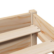 Cama con estantería sin colchón madera maciza de pino 120x200cm V7774 Vetonek