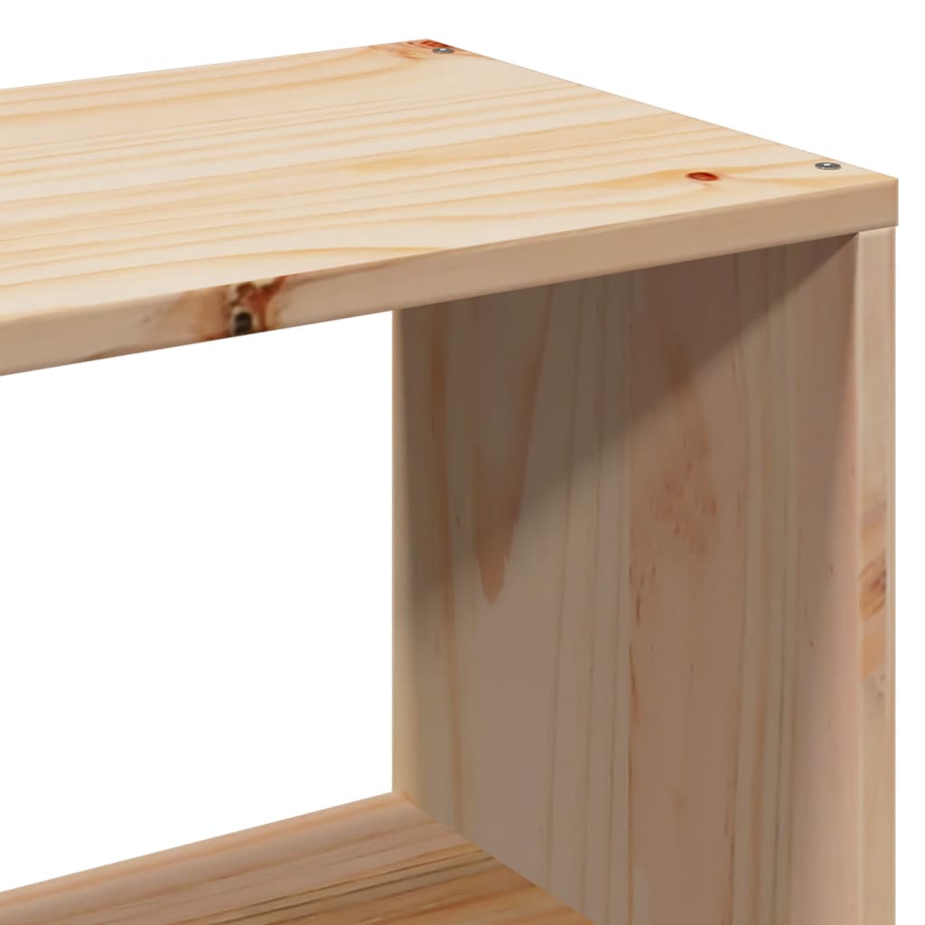 Cama con estantería sin colchón madera maciza de pino 90x200 cm V7835 Vetonek