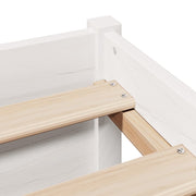 Cama con estantería sin colchón madera maciza blanca 120x190 cm V7934 Vetonek