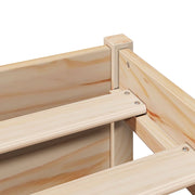 Cama con estantería sin colchón madera maciza de pino 90x190 cm V7958 Vetonek