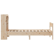 Cama con estantería sin colchón madera maciza de pino 90x190 cm v8344 - Vetonek