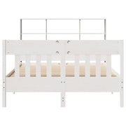 Estructura de cama sin colchón madera maciza blanca 120x190 cm V0279 Vetonek