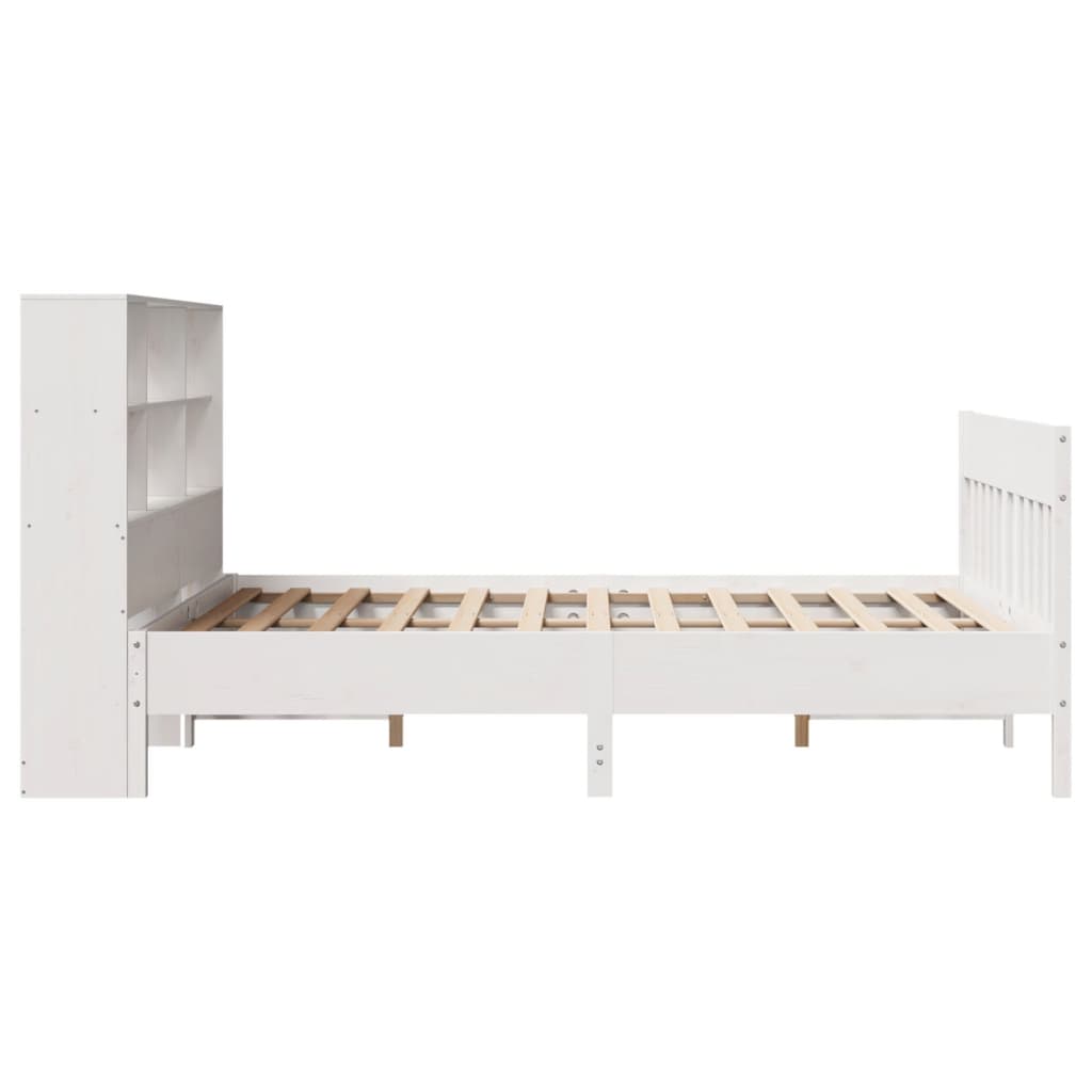 Estructura de cama sin colchón madera maciza blanca 120x190 cm V0279 Vetonek
