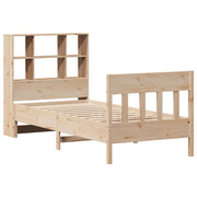Estructura de cama sin colchón madera maciza de pino 90x190 cm V0293 Vetonek