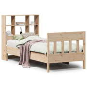 Vetonek Estructura de cama sin colchón madera maciza pino 75x190 cm