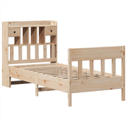 Estructura de cama sin colchón madera maciza de pino 90x200 cm v0569 - Vetonek