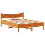 Estructura de cama sin colchón madera maciza marrón 135x190 cm v0972 - Vetonek