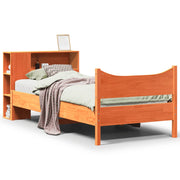 Vetonek Estructura de cama sin colchón madera maciza marrón 90x190 cm