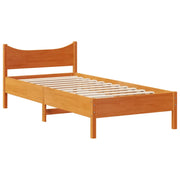 Estructura de cama sin colchón madera maciza marrón 90x190 cm v1092 - Vetonek