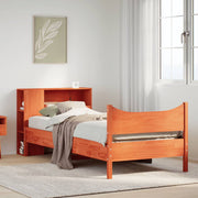 Cadre de lit sans matelas bois massif marron 75x190 cm v1122 Vetonek