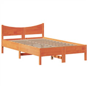 Estructura de cama sin colchón madera maciza marrón 120x190 cm - Vetonek