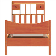 Estructura de cama sin colchón madera maciza marrón 90x190 cm v1870 - Vetonek