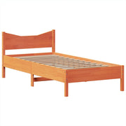 Estructura de cama sin colchón madera maciza marrón 90x190 cm v1870 - Vetonek