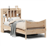 Vetonek Estructura de cama sin colchón madera maciza pino 75x190 cm