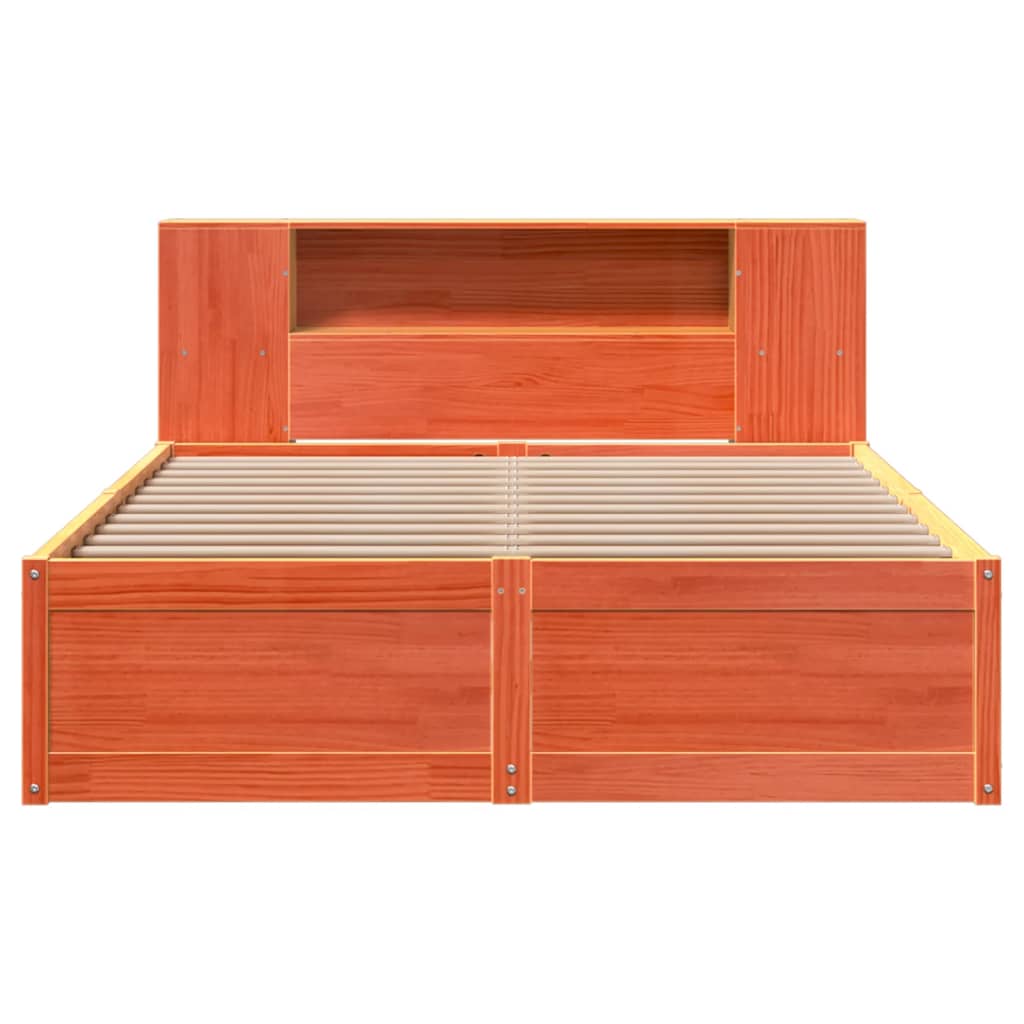 Estructura de cama sin colchón madera maciza marrón 120x190 cm - Vetonek