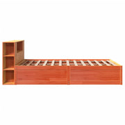 Estructura de cama sin colchón madera maciza marrón 120x190 cm - Vetonek