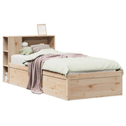 Vetonek Estructura de cama sin colchón madera maciza pino 75x190 cm
