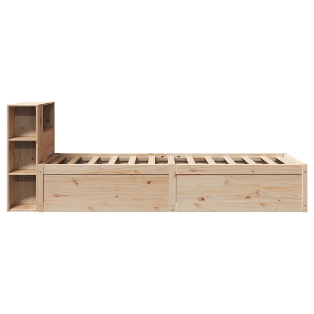 Estructura de cama sin colchón madera maciza pino 75x190 cm v2273 - Vetonek