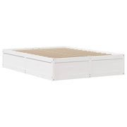 Estructura de cama sin colchón madera maciza blanca 120x190 cm V2617 Vetonek