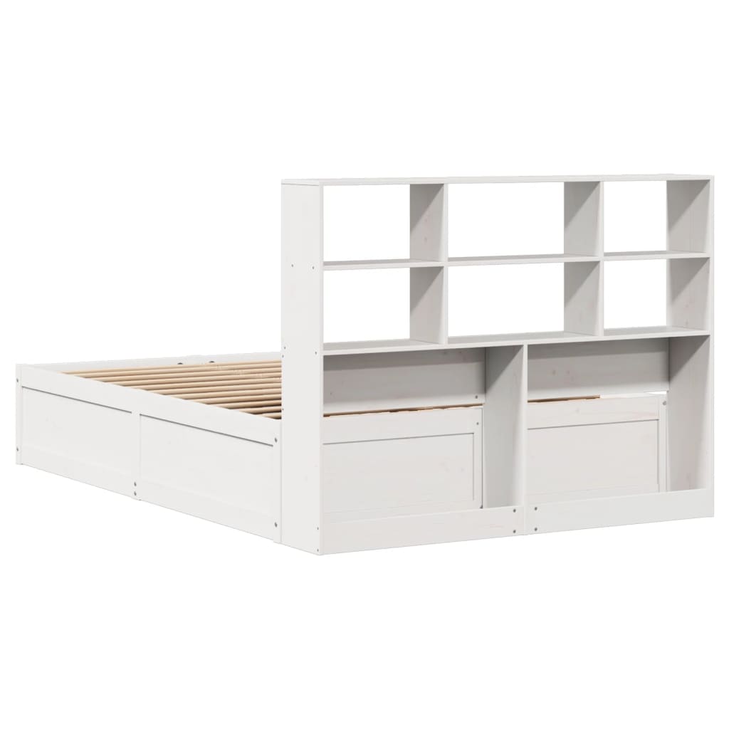 Estructura de cama sin colchón madera maciza blanca 120x190 cm V2617 Vetonek
