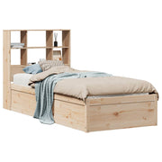 Vetonek Estructura de cama sin colchón madera maciza pino 75x190 cm