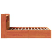 Estructura de cama sin colchón madera maciza marrón 135x190 cm v2983 - Vetonek