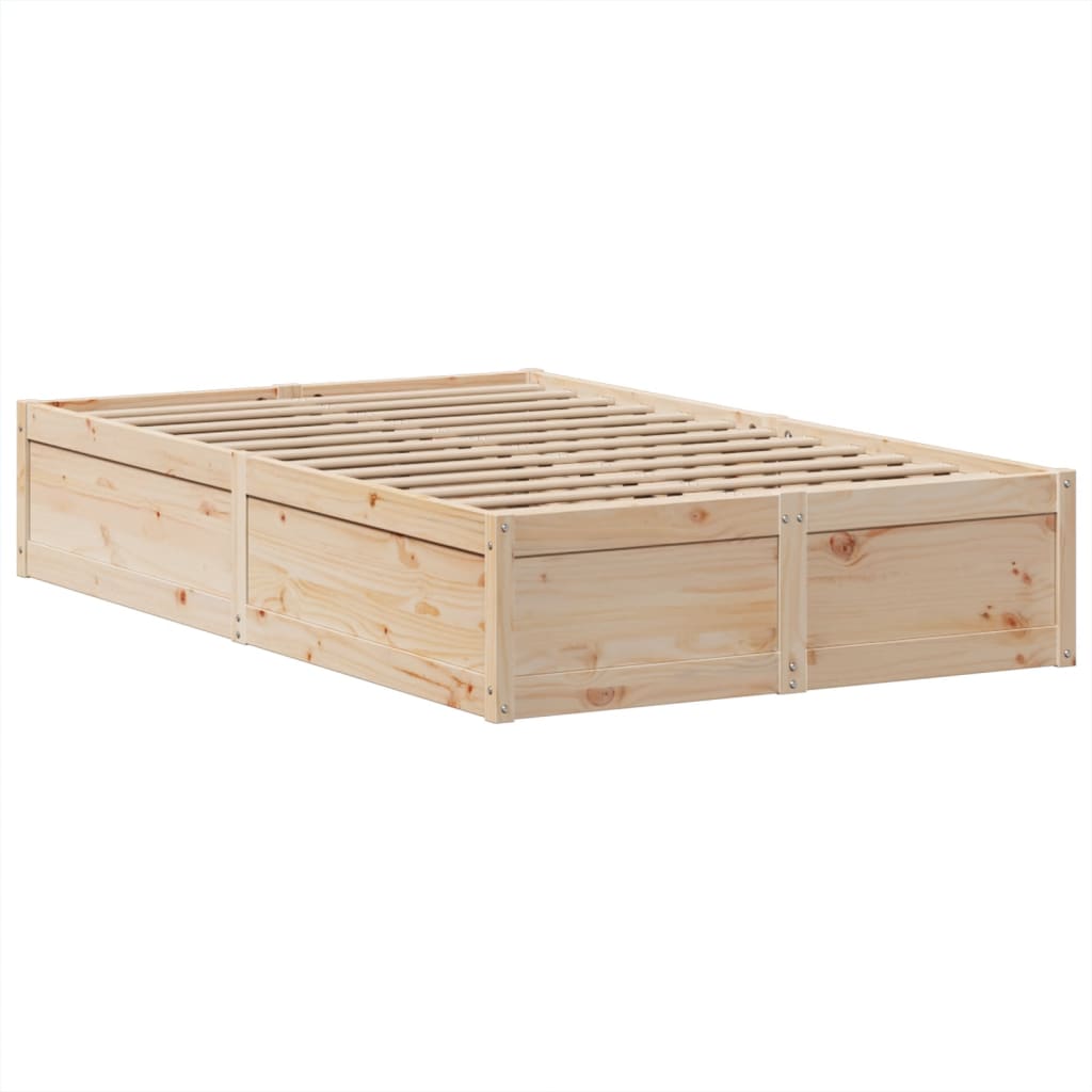 Estructura de cama sin colchón madera maciza de pino 120x190 cm V2990 Vetonek