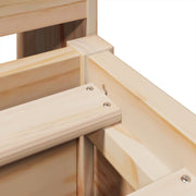 Estructura de cama sin colchón madera maciza de pino 120x190 cm V2990 Vetonek