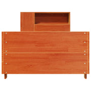 Estructura de cama sin colchón madera maciza marrón 75x190 cm v4635 - Vetonek