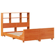 Estructura de cama sin colchón madera maciza marrón 135x190 cm v4932 - Vetonek