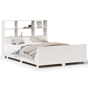 Estructura de cama sin colchón madera maciza blanca 120x190 cm V4956 Vetonek