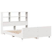 Estructura de cama sin colchón madera maciza blanca 120x190 cm V4956 Vetonek