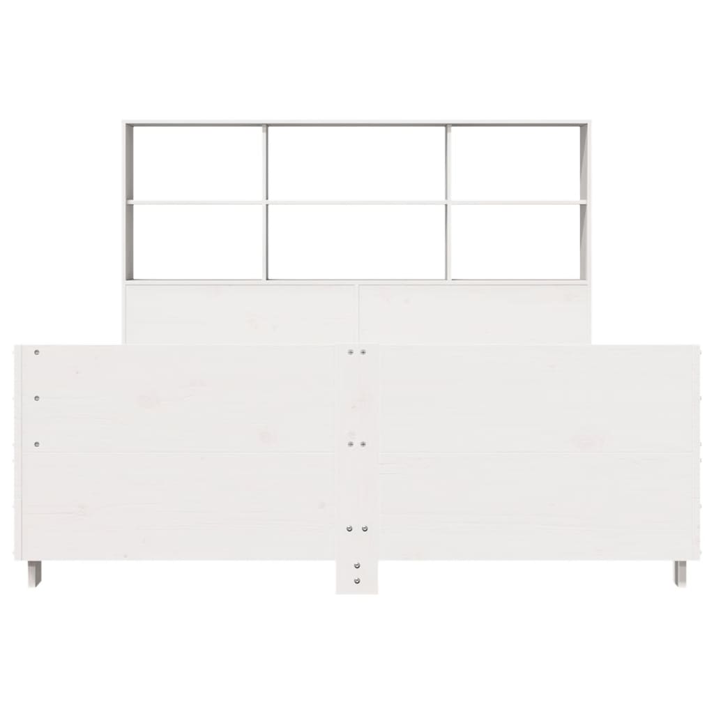 Estructura de cama sin colchón madera maciza blanca 120x190 cm V4956 Vetonek