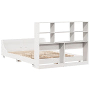 Estructura de cama sin colchón madera maciza blanca 120x190 cm V4956 Vetonek