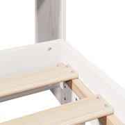 Estructura de cama sin colchón madera maciza blanca 120x190 cm V4956 Vetonek