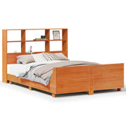 Vetonek Estructura de cama sin colchón madera maciza marrón 120x190 cm