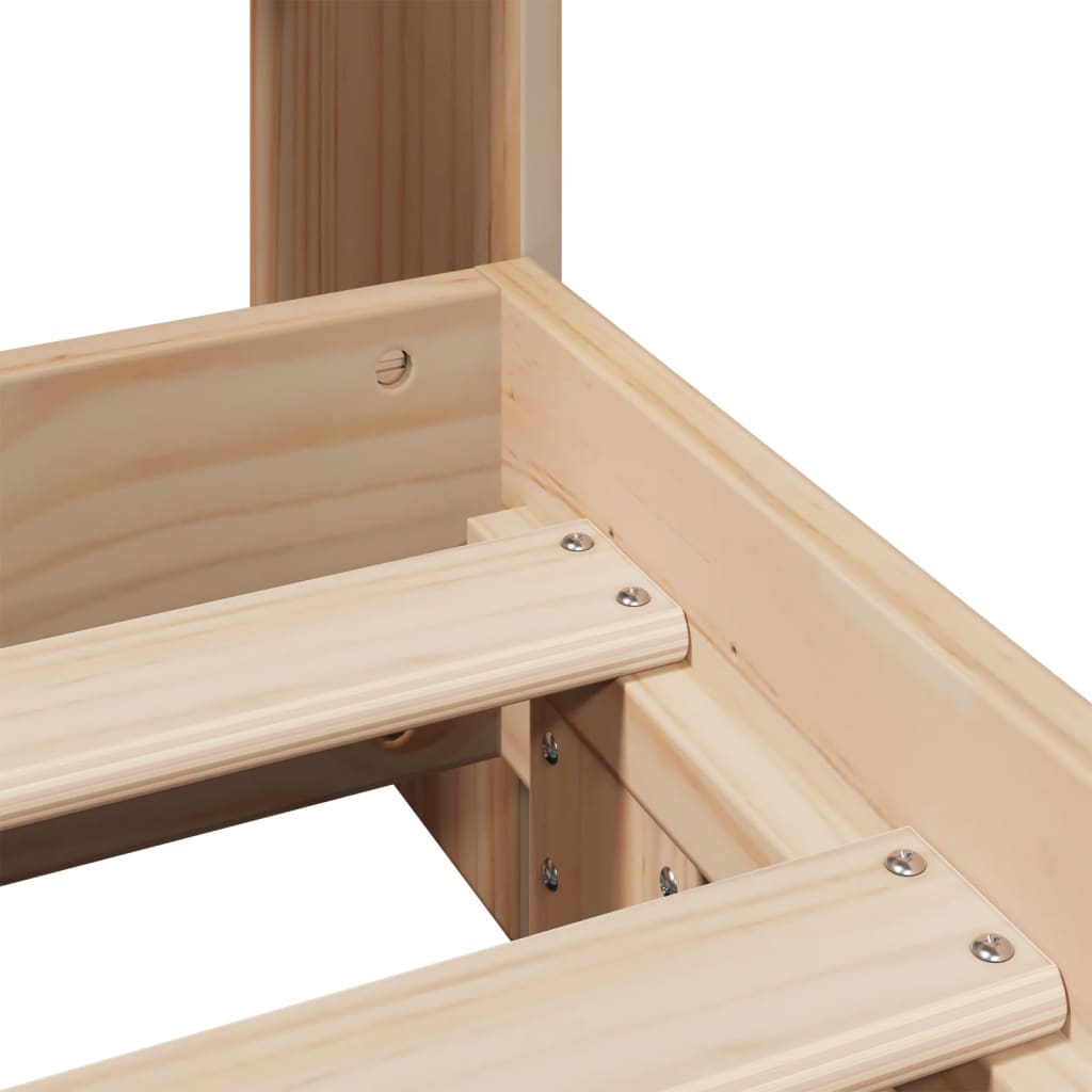 Estructura de cama sin colchón madera maciza de pino 90x190 cm V4970 Vetonek