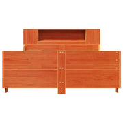 Estructura de cama sin colchón madera maciza marrón 120x190 cm v5687 - Vetonek
