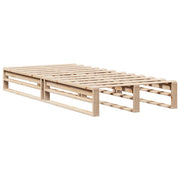 Cama con estantería sin colchón madera maciza 90x200 cm V6981 Vetonek