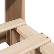 Cama con estantería sin colchón madera maciza 90x200 cm V6981 Vetonek