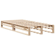 Lit avec étagère sans matelas bois massif 90x190 cm V7254 Vetonek
